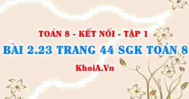 Bài 2.23 trang 44 SGK Toán 8 tập 1 Kết nối tri thức